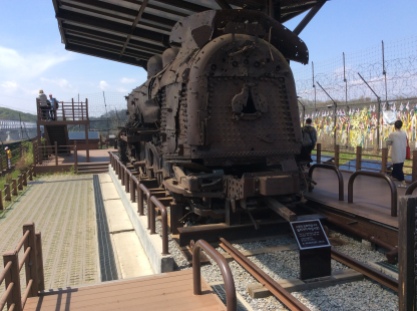 One of the trains that used to travel to and fro North Korea during the Korean War.